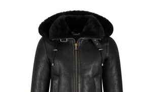 Chaqueta de cuero genuino para mujer de alta calidad, nuevo diseño clásico, relleno de algodón, estilo Bomber de gran tamaño, transpirable en oferta - Product Image 3