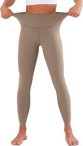 Leggings de yoga pleine longueur taille haute doux au beurre pour femmes motif solide taille élastique écologique pour le devant respirant quotidien - Product Image 3