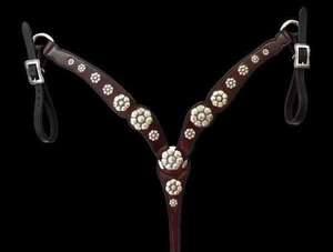 Cabecera de cuero mecanizada a mano clásica occidental de alta demanda para caballos Brida tallada elegante para montar en vaquero - Product Image 3