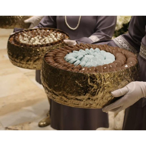 ชามโลหะสีดำสำหรับจัดแสดงช็อคโกแลตแบบทันสมัยสำหรับงานแต่งงานและงานปาร์ตี้ - Product Image 3