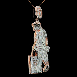 Colgante de Plata de Ley 925 con Diamante Moissanite VVS, Cierre Personalizado, Letras Lottas, Joyería Hip Hop Unisex, Fiesta Cristiana - Product Image 2