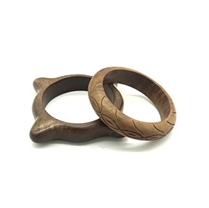 Brazalete de madera pulido brillante para mujer, conjunto de 2 piezas, productos superventas y brazalete de madera de alta calidad - Product Image 4