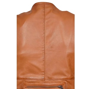 Chaleco de cuero de color tostado para hombres, nuevo estilo Vintage, pesca, a prueba de viento, reversible, chaleco multibolsillo de invierno - Product Image 5