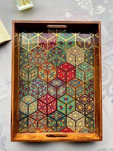 Bandeja de Servicio de Diseño con Recubrimiento de Esmalte de Madera MDF, Bandeja de Mesa de Alta Calidad para Hoteles y Restaurantes - Product Image 2