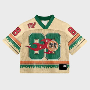 Football Jersey <b>Polyester</b> Mesh Sublimation Design Your Own Size Made in Pakistan Adult Wear Mesh <b>Shirts</b> american football wear - Product Image 1