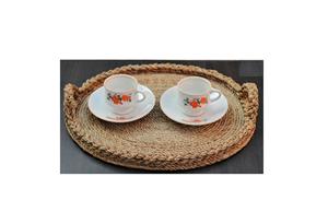 Utilisation de cadeaux Plateau de service en jute fabriqué à la main Plateau de service en jute de haute qualité élégant pour la maison, l'hôtel et la cuisine. - Product Image 5