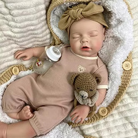 Poupées Reborn en Silicone Faite Main de 50 cm avec Sucette, Art de Collection, Anatomiquement Correctes, Bébé Réaliste pour Cadeau Souvenir de Fêtes