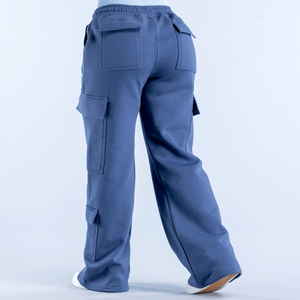 High Quality Top Selling Wide Leg <b>Baggy</b> Sweatpants With <b>Cargo</b> pockets Streetwear Elastic Waist Heavyweight Sweatpants - Product Image 2