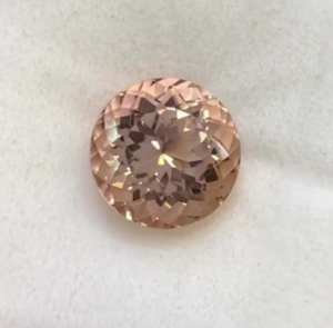 Morganita natural de corte brillante redondo, calidad semipreciosa, limpia, con certificado de morganita, gema de morganita natural. - Product Image 4
