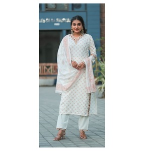 การออกแบบล่าสุด 3 ชิ้นเรยอนพิมพ์ชุดสตรีกางเกงคอร์ติสพร้อมดูปัตต้ามีจําหน่ายในปริมาณมาก - Product Image 1