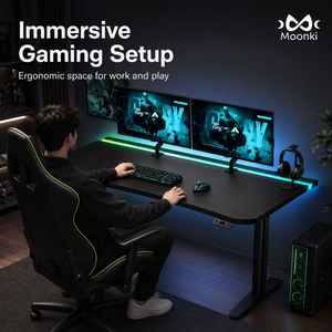 Dual Motor Magnetic Cable Management <b>Gaming</b> Desk with COB Lighting and Memory <b>Control</b> for Professional <b>Gaming</b> Setups - Product Image 4