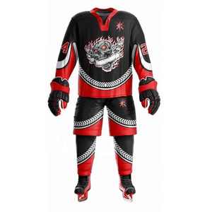Maillot de hockey sur glace unisexe de qualité supérieure pour hommes, confortable, à manches longues avec logo personnalisé, uniformes de vêtements de sport de haute qualité - Product Image 4