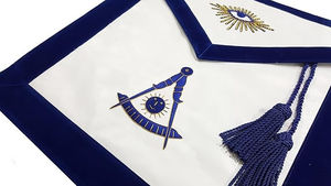 Mandil Masónico de Past Master, Personalizable, de Lujo, Bordado, de Poliéster y Seda, Solo Limpieza en Seco - Product Image 6