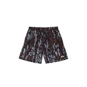 Shorts de bain décontractés d'été imprimé léopard style écorce d'arbre en polyester et élasthanne pour le surf - Product Image 1