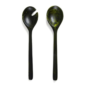 Juego de cubiertos de resina hechos a mano con asas de cristal de colores perfectos para mesa de comedor cocina uso elegante regalo Por Artizon Studio - Product Image 2