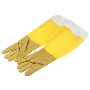 Guantes de seguridad para apicultor, de cuero de vaca suave, a prueba de picaduras, manga larga - Product Image 4