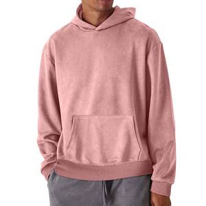 Sudadera con capucha con estampado de abullonado de gran tamaño para hombre, Sudadera con capucha con lavado ácido Vintage Sun Faded 100% de tela de algodón bordada, sudaderas con capucha de invierno para hombre - Product Image 3