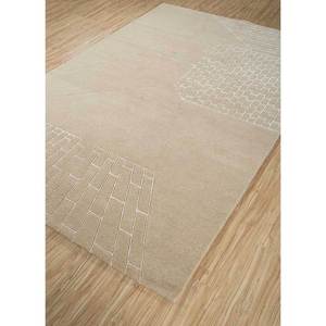 พรมขนสัตว์ผสมวิสโคสสีน้ำตาลเบจลายเรขาคณิตนามธรรมขนาดใหญ่ สำหรับตกแต่งบ้าน ห้องโถง รุ่น TR-14673 - Product Image 2