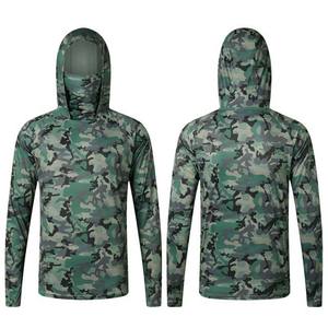 ชุดตกปลาแขนยาวมีฮู้ดลายพรางแห้งเร็วออกแบบได้ตามต้องการ - Product Image 1