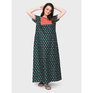 ชุดนอนผ้าฝ้ายลำลองสำหรับผู้หญิง Evolove ลายพิมพ์ แขนสั้น ยาวเต็มตัว มีกระเป๋าข้าง เนื้อผ้านุ่ม ขนาด XS - Product Image 2