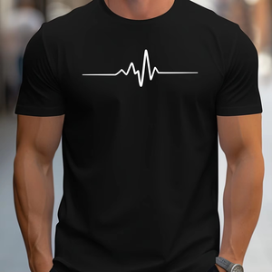 Camiseta de verano de algodón 100% para hombre en stock, estampado gráfico creativo, talla holgada, ajustada, deportiva informal, de manga corta, técnica lavada - Product Image 6