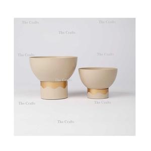 Tazón decorativo de color negro y dorado de hierro, tamaño y forma personalizados, tazón de chocolate para uso en restaurantes de bodas - Product Image 4