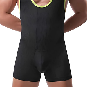 Wholesale Custom Lightweight Knitted Fitness Wear Wrestling <b>Singlets</b> <b>Men</b> Quick Dry Breathable Fabric Casual Plus Size Design - Product Image 6