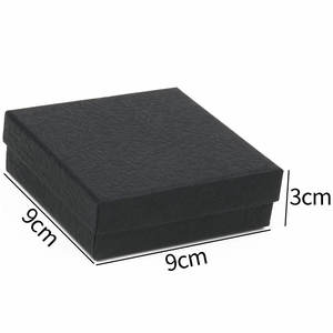 Boîte à bijoux en papier noir Bracelet collier bague boucle d'oreille boîte Kraft cadeaux de mariage boîte d'emballage bijoux accessoires - Product Image 6