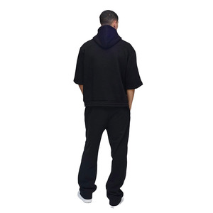 Tissu en molleton de coton pur 420G de haute qualité, écologique, respirant, pour l'hiver, avec logo personnalisé, coloré, coupe classique, léger - Product Image 5