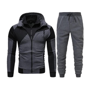 2025 vente chaude Logo personnalisé imprimé hommes survêtement couleur unie bas quantité minimale de commande hommes Jogging costume - Product Image 1