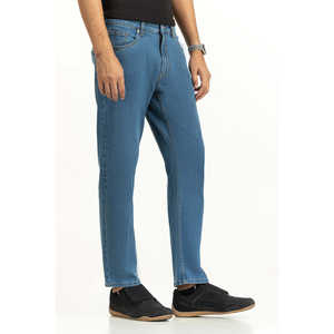 กางเกงยีนส์ทรงสลิมฟิต รุ่น MN-JNS-WS25-010 สไตล์วินเทจ Y2K กระดุมปักลาย สโตนวอช ทรงตรงแบบดินสอ สีสันสดใสสำหรับฤดูหนาว - Product Image 3