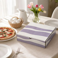 Boîte à pizza en carton ondulé personnalisée avec doublure en aluminium pour les fêtes de Pâques, idéale pour les repas en famille et la vente en gros d'emballages alimentaires à emporter