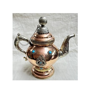 Bouilloire à thé en laiton en gros avec support en laiton, style américain, avec couvercle et poignée, pour la maison, la cuisine, la vaisselle, utilisation décorative pour le café - Product Image 3
