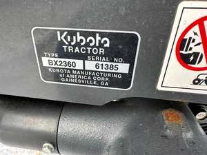 Tracteur compact Kubota BX2360 - Product Image 6