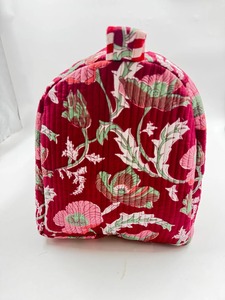 Sac de voyage en toile de coton rouge à fleurs, style bohème, safari, luxe, grande capacité, durable, sac de sport, sac fourre-tout - Product Image 2