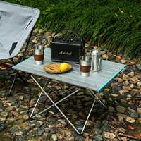 Table pliante d'extérieur MEIAO, table de camping portable, table de pique-nique et ensemble de chaises, en alliage d'aluminium, pour les événements
