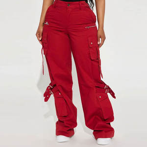 Pantalons cargo décontractés pour femmes, coupe ample, pantalons utilitaires pour un usage quotidien, style streetwear, fournisseur en gros - Product Image 2