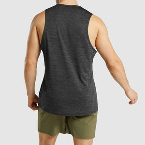 Camiseta sin mangas informal para hombre hecha a medida Ajuste cómodo y colores sólidos transpirables Precio al por mayor con servicio OEM - Product Image 2