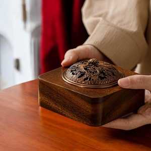 Handcrafted Metal <b>Wooden</b> Incense Burner Square Shape Perfect for Home and Bakhoor Tabletop <b>Tool</b> Hard Base Office Use In India - Product Image 3