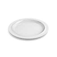 Assiette de petit-déjeuner ORNAMIN Classic Plus 22,2 cm en matériau SAN, compatible lave-vaisselle, pour restaurants, traiteurs et usage commercial |   Empilable |