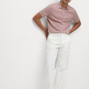 Chemises polo grande taille pour hommes Fournisseur de vêtements OEM Matériau tricoté en coton à manches courtes disponible en commandes en gros - Product Image 5