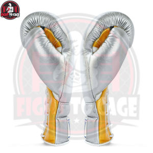 Gants de boxe en cuir à lacets, entièrement personnalisables avec votre logo, durables, légers, anti-humidité, à doigts entiers, pour usage professionnel, toutes tailles - Product Image 3