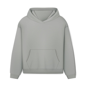 <b>Men's</b> Winter 100% Cotton Oversized Drop Shoulder Fleece Sweatshirt Hoodie Soft Warm Embroidered Casual Wholesale OEM Service - Product Image 3