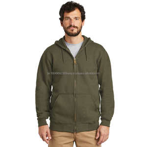 Sudadera con Capucha Unisex de Invierno, Personalizable, Manga Larga, Cierre Completo, Moderna, 100% Algodón, Impermeable, Antiencogimiento, Método de Tejido de Punto - Product Image 1