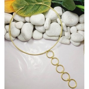 Collar de Cadena con Eslabones Geométricos de Latón Chapado en Oro, Estilo Minimalista, Unisex, para Uso Diario y Fiestas, Personalizable - Product Image 3