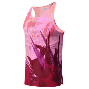 Débardeur de course à pied unisexe personnalisé en maille respirante, sportif, pour marathon, sans manches, imprimé par transfert thermique, tricoté - Product Image 6