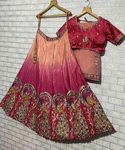 Tissu brodé en filet lourd, nouveaux designers indiens, Lehenga, Choli avec Blouse, pièce prête à porter, dernière exclusivité - Product Image 5