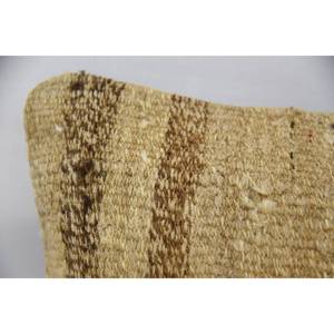 Alfombra Kantha de lana beige 12X20 pulgadas Almohada tejida con patrón vintage - Product Image 2