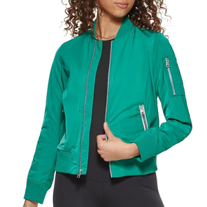 แจ็กเก็ตบอมเบอร์ขนสัตว์สำหรับผู้หญิงแจ็กเก็ตผ้าวูลทรงเข้ารูปปกตั้ง - Product Image 5