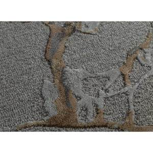 Tapis Genesis gris et noir en laine et viscose tufté à la main, motif abstrait pour usage domestique - Taq-4390 - Product Image 3